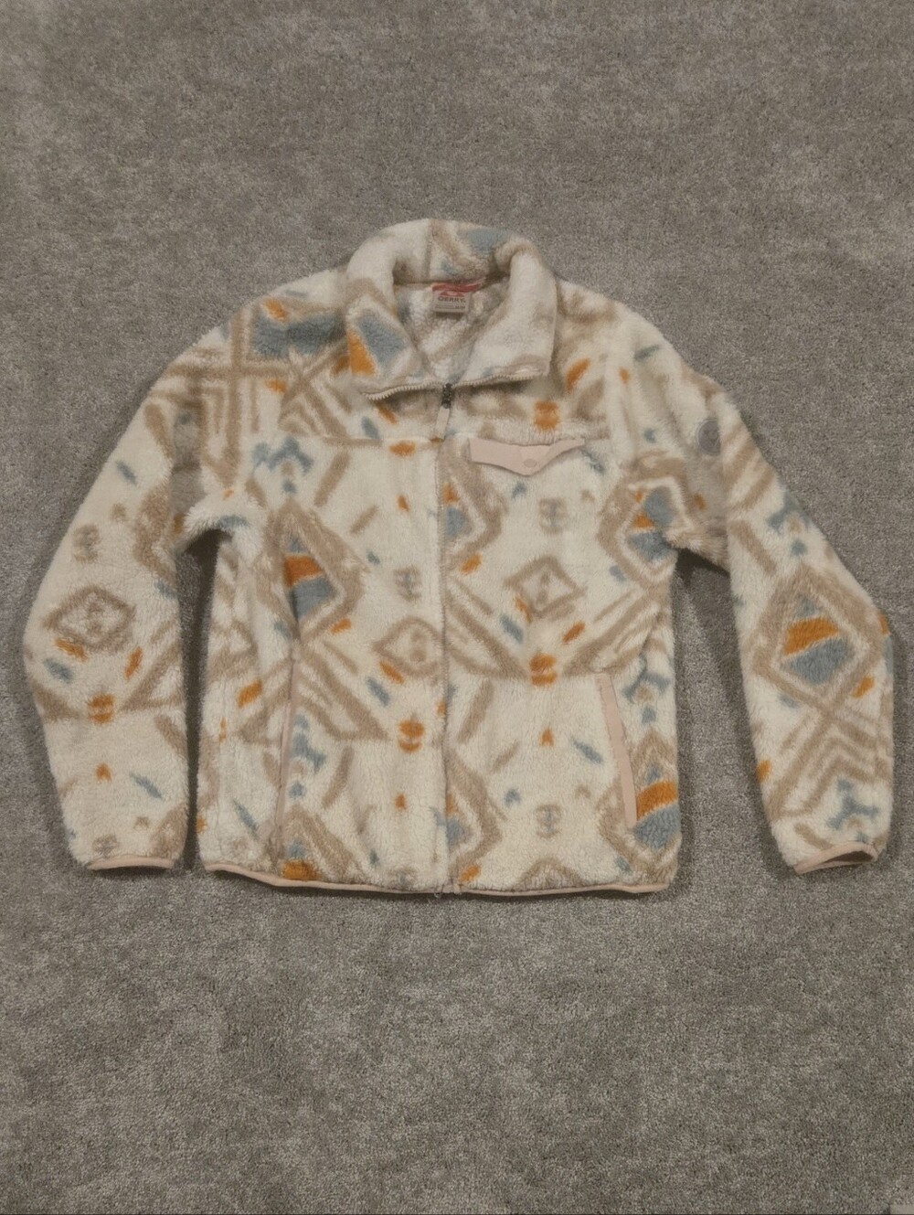 Gerry Cabin Geo High-Pile Sherpa Fleece Full Zip Jacket – Aztec Print, Size M
